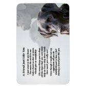 Black Labrador Friend Gedicht Magnet (Vertikal)