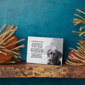 Black Labrador Friend Gedicht Plaque Fotoplatte (Seite)