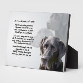 Black Labrador Friend Gedicht Plaque Fotoplatte (Seite)