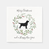 Black Labrador Frohe Weihnachten - Labrador Retrie Serviette (Vorderseite)