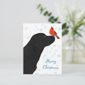 Black Labrador Frohe Weihnachten - Niedlicher Hund (Stehend Vorderseite)