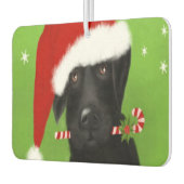 Black Labrador - Funny Labrador Christmas Freshene Autolufterfrischer (Links)