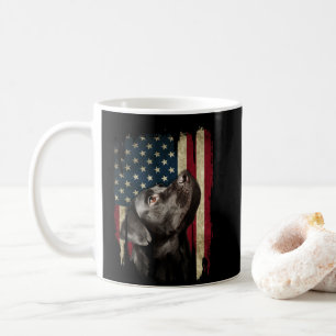 Black Labrador Gift USA Flag Labrador Eigentümer D Kaffeetasse