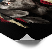 Black Labrador Gift USA Flag Labrador Eigentümer D Poster (Ecke)