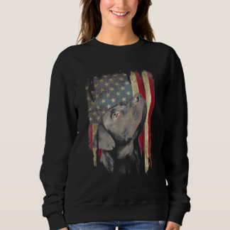 Black Labrador Gift USA Flag Labrador Eigentümer D Sweatshirt