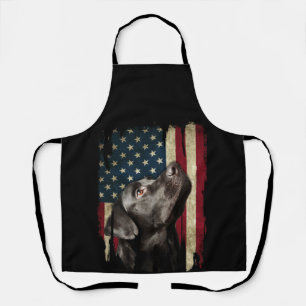 Black Labrador Gift USA Flag Labrador Eigentümer  Schürze