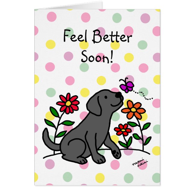 Black Labrador & Green Cartoon (Vorne)