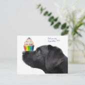 Black Labrador - Haben Sie Cupcakes gesagt - Hund  Postkarte (Stehend Vorderseite)