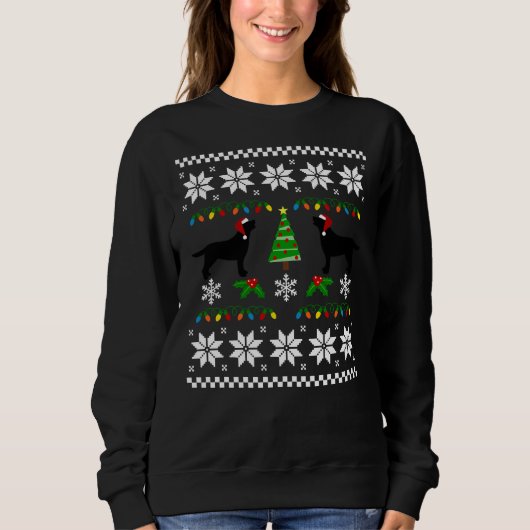 Black Labrador Happy Christmas Sweater Muster Sweatshirt