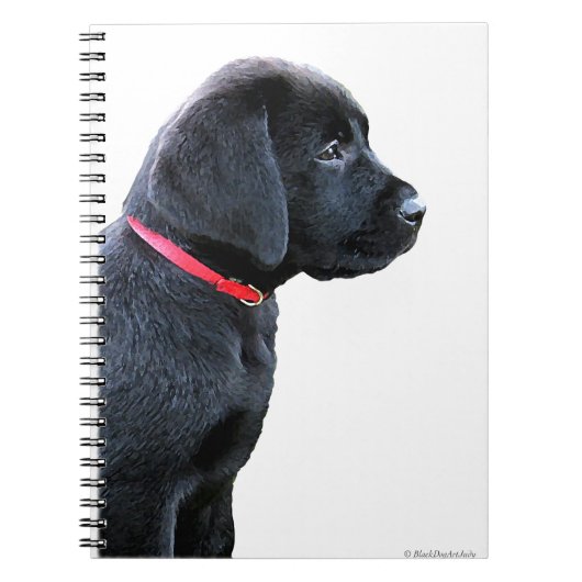Black Labrador Hund Lover Puppy Notizblock (Vorderseite)
