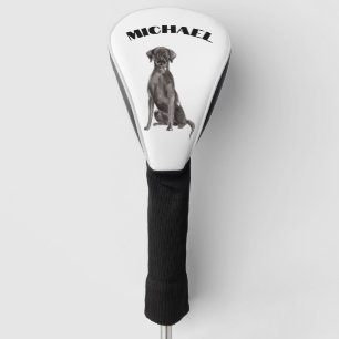 Black Labrador Hund Personal Golf Headcover
