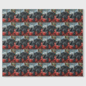 Black Labrador Hund Weihnachten Geschenkpapier (Flach)