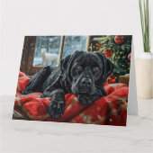Black Labrador Hund Weihnachten Karte (Vorderseite)