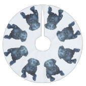 Black Labrador Hund Weihnachtsbaum Röcke Polyester Weihnachtsbaumdecke (Vorderseite)