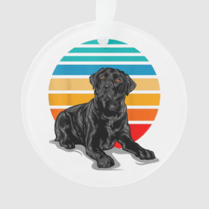 Black Labrador Hundeschliff Vintager Retrostil Ornament
