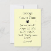 Black Labrador & Ice Cream Einladung (Rückseite)