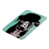 Black Labrador in Bowler Hat Magnet (Linke Seite)