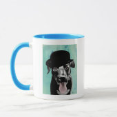 Black Labrador in Bowler Hat Tasse (Links)