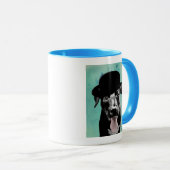 Black Labrador in Bowler Hat Tasse (VorderseiteRechts)