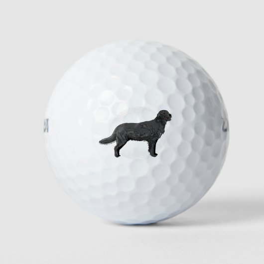 Black Labrador - Jagdhund Golfball (Vorderseite)