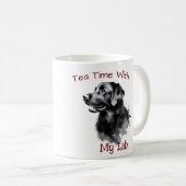 Black Labrador Keepsake Personalize Kaffeetasse (VorderseiteRechts)