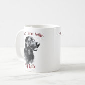 Black Labrador Keepsake Personalize Kaffeetasse (Vorderseite Links)