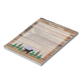Black Labrador Kontur Evergreen Trees Notepad Notizblock (Rotiert)