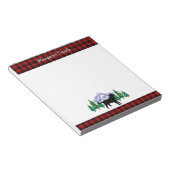 Black Labrador Kontur Evergreen Trees Notepad Notizblock (angewinkelt)