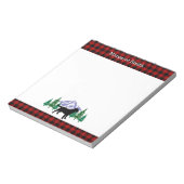 Black Labrador Kontur Evergreen Trees Notepad Notizblock (Rotiert)
