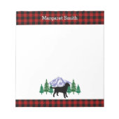 Black Labrador Kontur Evergreen Trees Notepad Notizblock (Vorderseite)