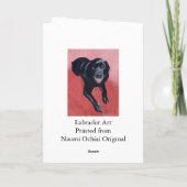 Black Labrador Lächeln Dankeskarte (Rückseite)