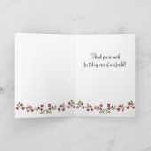 Black Labrador Lächeln Dankeskarte (Innenseite)