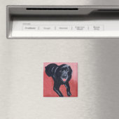 Black Labrador Lächeln Magnet (In Situ (Geschirrspüler))