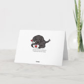 Black Labrador Liebe Letter Danke Karte (Rückseite)