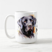 Black LABRADOR MAMA Hund Lover Black Lab Retriever Kaffeetasse (Links)