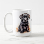 Black LABRADOR MAMA Hund Lover Niedliche Welpe Kaffeetasse (Links)