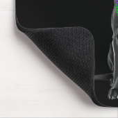 Black Labrador Mardi Gras Kostümperlen Maske Mousepad (Ecke)