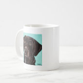 Black Labrador - Mohnanstrich Kaffeetasse (Vorderseite Links)