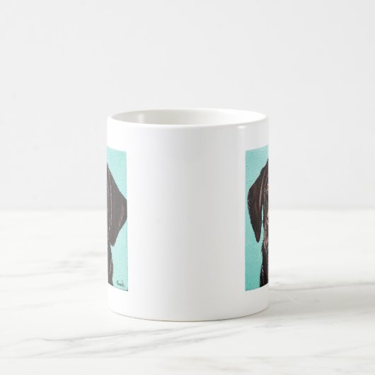 Black Labrador - Mohnanstrich Kaffeetasse (Mittel)