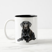 Black Labrador Mug Zweifarbige Tasse (Links)