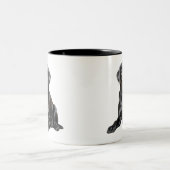 Black Labrador Mug Zweifarbige Tasse (Mittel)