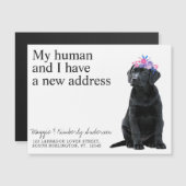 Black Labrador New Address Dog Moving Ankündigung (Vorne/Hinten)
