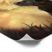 Black Labrador Nimm meine Hand Jesus Poster (Ecke)