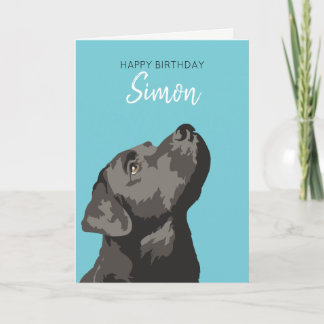 Black Labrador Personalisiert Happy Birthday Card Karte