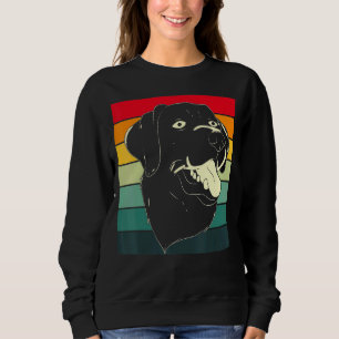Black Labrador Pet Animal Downer Retro Black Sweatshirt