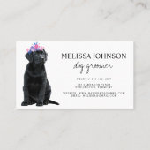 Black Labrador Pet Business Dog Groomer Visitenkarte (Rückseite)