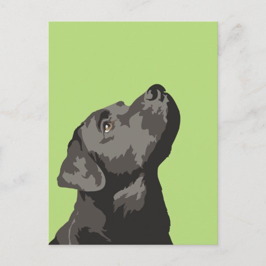 Black Labrador Postcard (Wählen Sie Ihre eigene Fa Postkarte (Vorderseite)