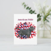 Black Labrador Pride Postkarte (Stehend Vorderseite)