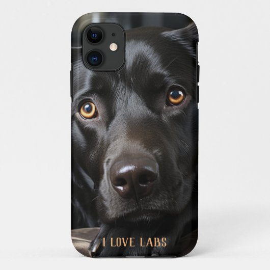 Black Labrador Puppy Case-Mate iPhone Hülle (Rückseite)