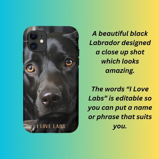 Black Labrador Puppy Case-Mate iPhone Hülle